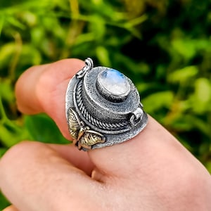 Poison Ring , Vintage Poison Ring , Aufklappbarer Ring , Silber Box Ring , Herz Ring , Geheimer Ring , Poisoner Ring , 925 Sterling Silber Ring