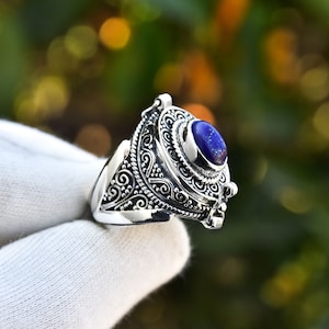 Poison Ring , Vintage Poison Ring , Aufklappbarer Ring , Silber Box Ring , Herz Ring , Geheimnis Ring , Poisoner Ring , 925 Sterling Silber überzogen