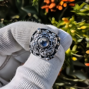 Verstellbarer Ring, Pill Box Ring, Schnupftabak Ring, Vintage Gift Ring, Gift Ring, Geheimfach Ring, 925 Silber Ring, Ring
