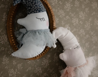 Crescent Moon Pillow, Whimsical Nursery Decor, Baby Gift