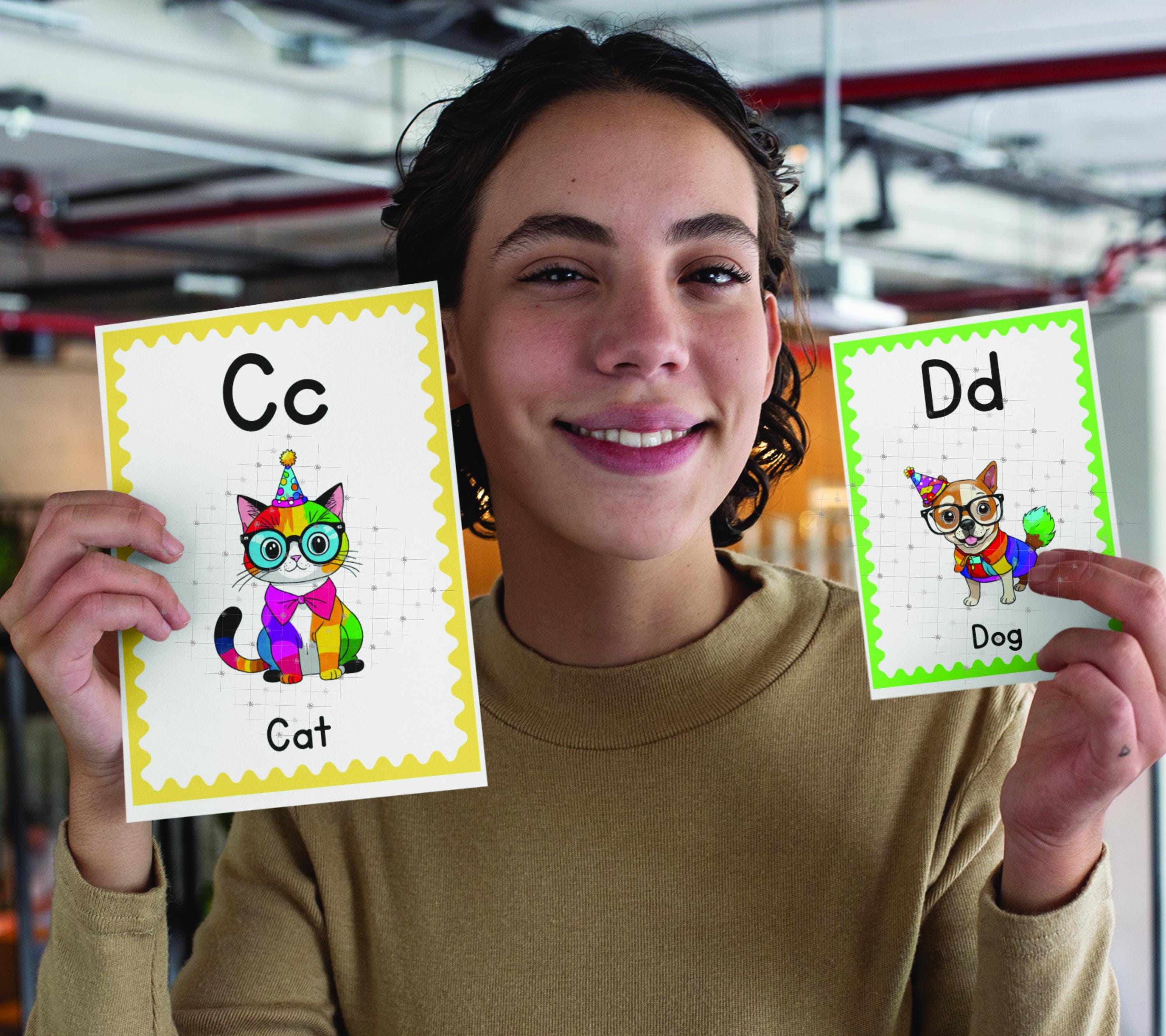 Animal Alphabet Flash Cards | Montessori Educational Cards | Busy Book ...