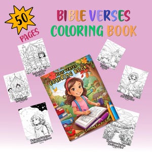 Printable Coloring Page Sunday School | 50 Bible Verses Coloring Pages | Homeschool & Preschool Activities