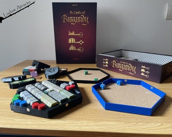 Castles of Burgundy - 20th anniversary edition - Organizer and play aid including dice trays and place for all small components