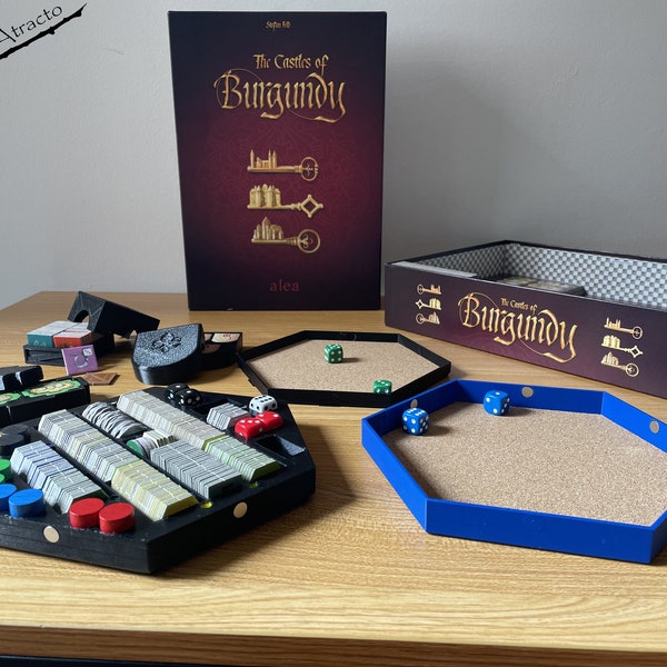 Castles of Burgundy - 20th anniversary edition - Organizer and play aid including dice trays and place for all small components