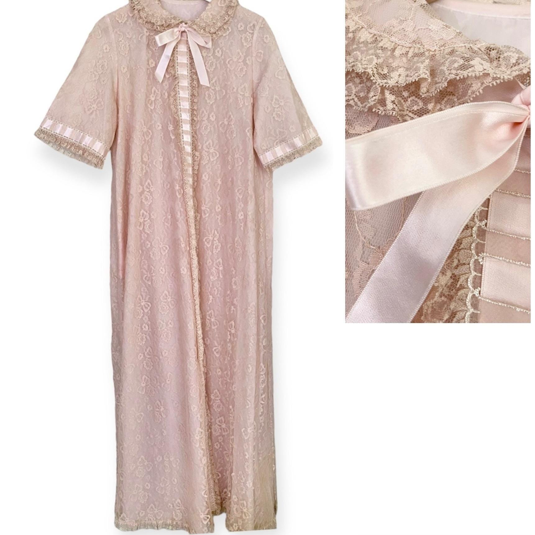 ODETTE BARSA ナイティガウン　vintage ヴィンテージ ピンク vintage ODETTE BARSAナイティガウン【SALE】 - メルカリ