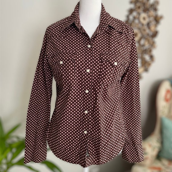 lucky brand polka dot top