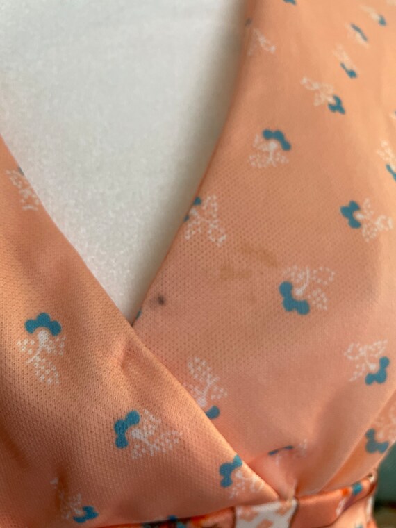 Vintage Cottagecore Sears Pastel Patchwork Maxi D… - image 5