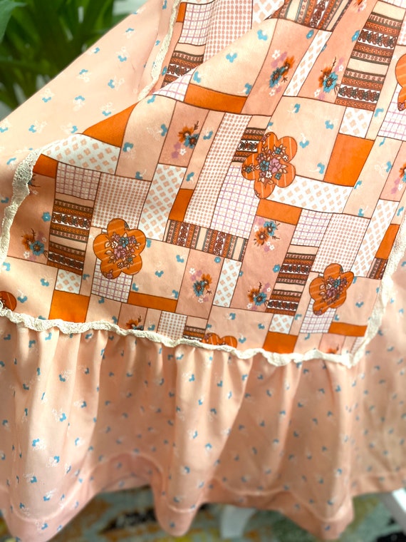 Vintage Cottagecore Sears Pastel Patchwork Maxi D… - image 4