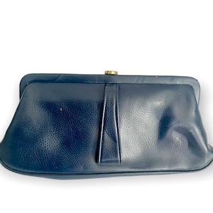 Theodor California Vintage MCM Navy Clutch
