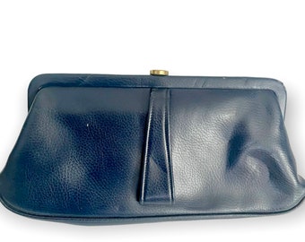 Theodor California Vintage MCM Navy Clutch