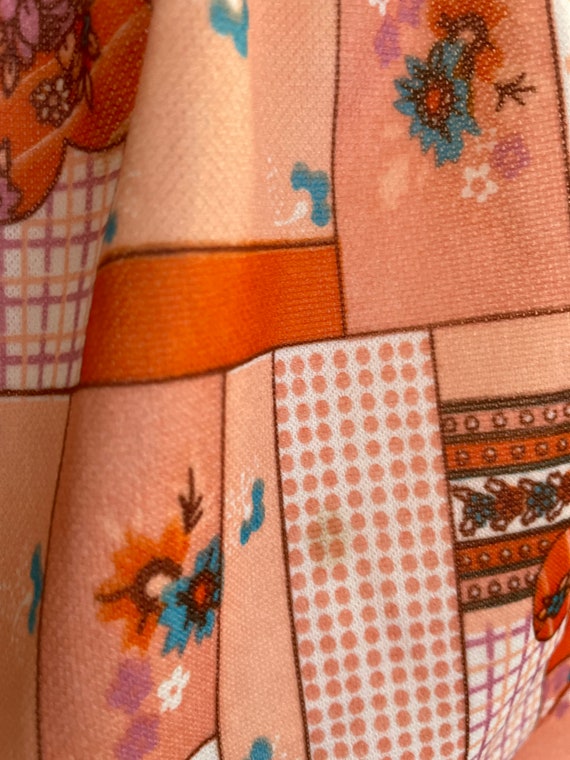 Vintage Cottagecore Sears Pastel Patchwork Maxi D… - image 7