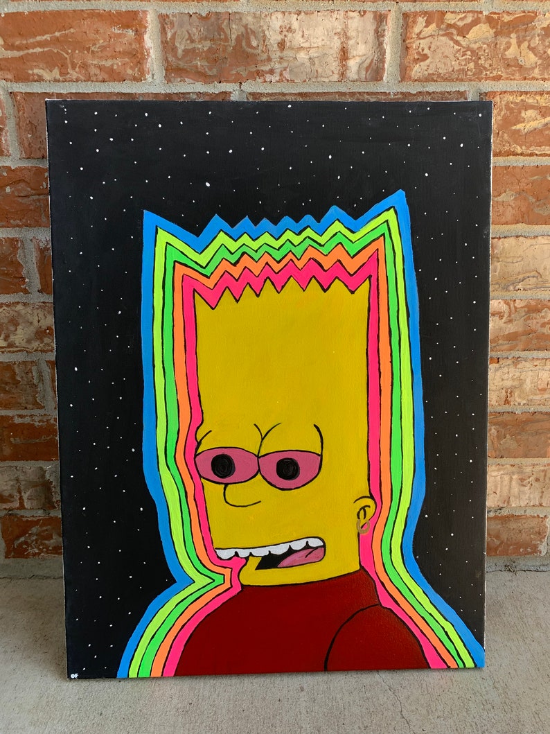 bart simpson drawing trippy
