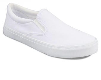 Custom Shoes, painted Slip Ons, Custom Artwork