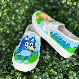 Bluey Shoes, Bluey and Bingo, Kids Shoes, Kids Birthday Shoes,