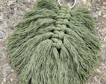 Macrame Leaf Keychain