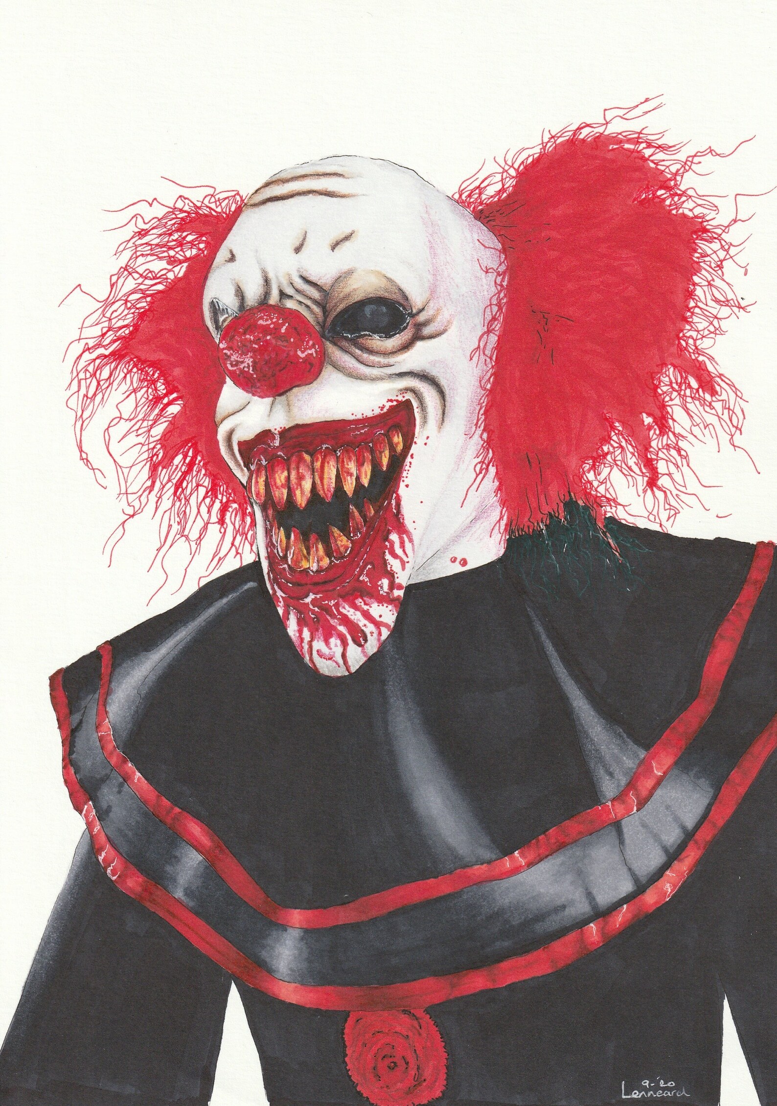 Crouchy the Clown Artwork Etsy