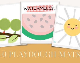 Printable Play Dough Mats | Playdoh Activity | Learning Activity