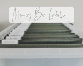 Printable Milestone Bin Labels | Instant Download | School File Covers | Kids DIY Memory Box |