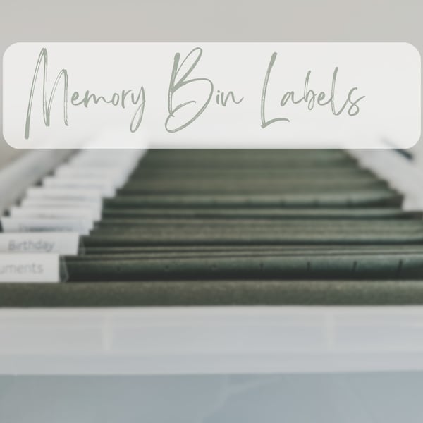 Printable Milestone Bin Labels | Instant Download | School File Covers | Kids DIY Memory Box |