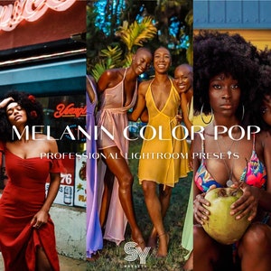 10 Melanin Color Pop Lightroom Presets / Mobile & Desktop / Instragram / Blogger / Photography / Vsco / Vacation / Vibrant / Black Women