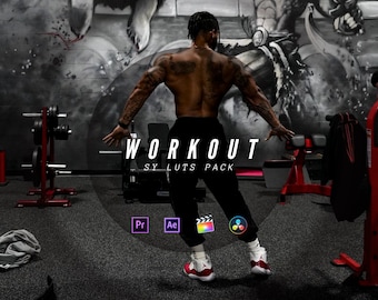 12 Workout LUTs Farbabstufung, Mobile & Desktop, Video Presets, Premiere Pro, Lumafusion, Final Cut Pro, Cube, Video Editing Luts