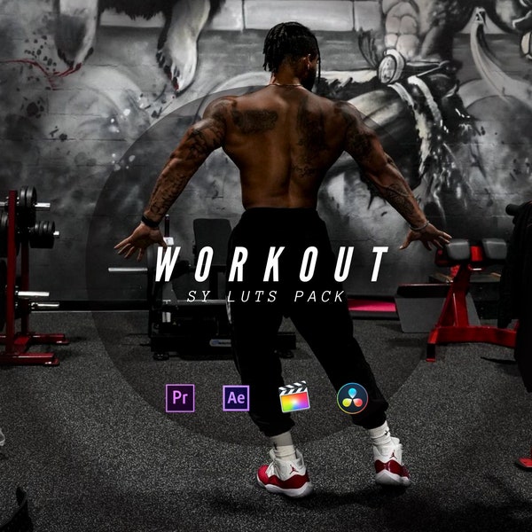 12 Workout LUTs Color Grading, Mobile & Desktop, Video Presets, Premiere Pro, Lumafusion, Final Cut Pro, Cube, Video Editing Luts