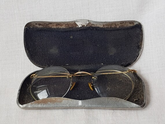 Antique eyeglasses Hansa, gilded frame. Retro gla… - image 7