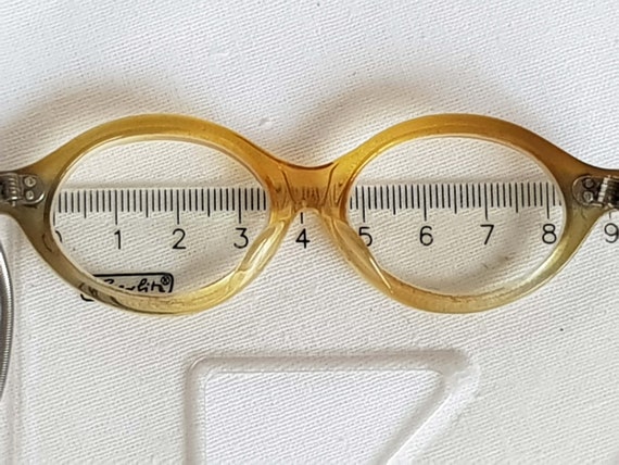 Vintage small size eyeglasses, retro style. Old c… - image 7