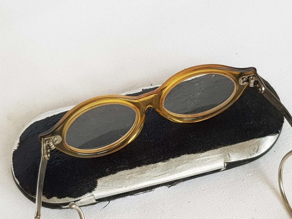 Vintage small size eyeglasses, retro style. Old c… - image 5
