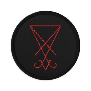 Sigil of Lucifer Embroidered Patch | Black & Red