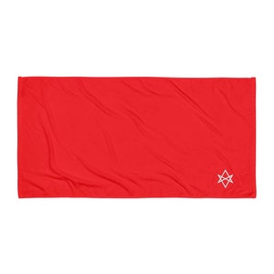 Unicursal Hexagram Towel | Red | Thelema