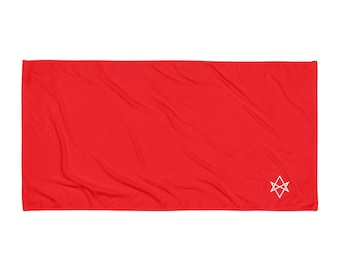 Unicursal Hexagram Handtuch | Rot | Thelema