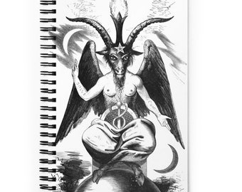Notatnik spiralny Baphomet | Biały