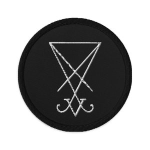 Sigil of Lucifer Embroidered Patch | Black & White
