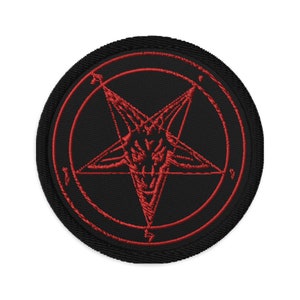 Sigil of Baphomet Embroidered Patch | Red