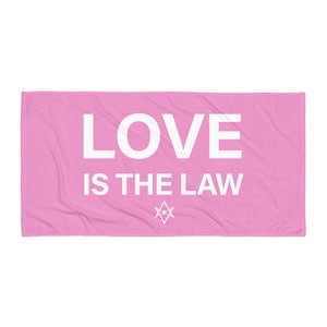Love Is The Law | Strandtuch | Thelema | Rosa