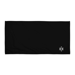 Unicursal Hexagram Towel | Black | Towel