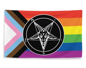 Baphomet Progressive Pride Flag