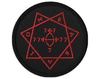 Parche de la estrella de Babalon, negro y rojo
