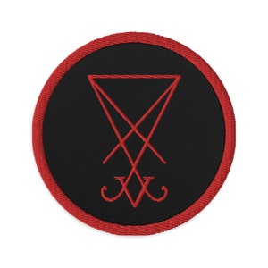 Sigil of Lucifer Embroidered Patch | Red & Black