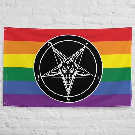 Bandiera Baphomet 90x150 Cm - Poliestere Resistente, Con Doppio Orlo E 2 Occhielli Metallici, Per Esterno
