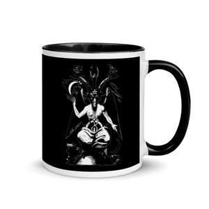 Baphomet Mug with Color Options | Occult Mug Baphomet Drawing