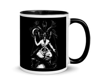 Baphomet Mug with Color Options | Occult Mug Baphomet Drawing