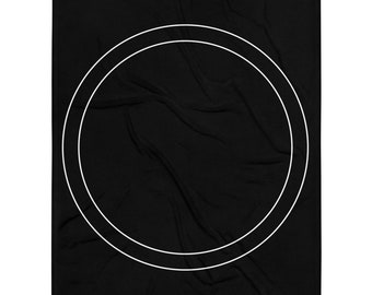 Magick Circle Throw Blanket | Double White Ritual Circle