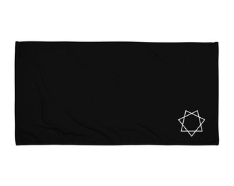 Handtuch Star of Babalon | Schwarz