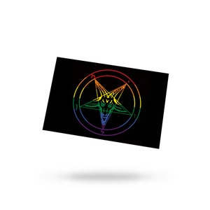Rainbow Baphomet Alter Art | Carte postale