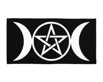 Triple Moon Pentagram Handtuch | Kette | Herz | Die Göttin