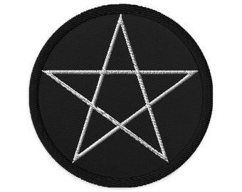 Parche de pentagrama / blanco y negro