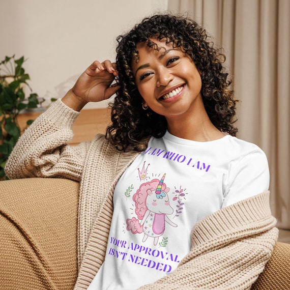 i am who i am your approval isn't needed funny essential unicorn t-shirt