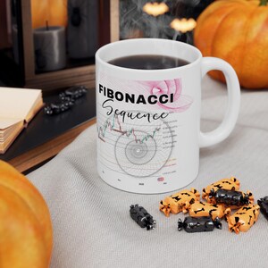Fibonacci Sequence Ceramic Mug, (11oz), Ceramic Mug 11oz, Fibonacci Mug, Math Mug, Ceramic Coffee Mug
